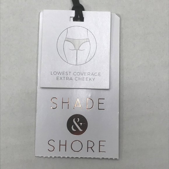 Shade And Shore Women's Sz. Large 12-14 High Leg Extra Cheeky Bikini Swim Bottom - Picture 3 of 8